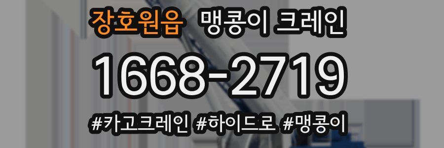 장호원읍 맹콩이 크레인