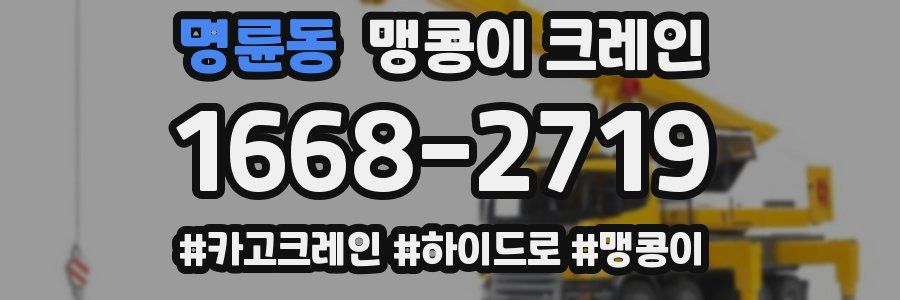 명륜동 맹콩이 크레인