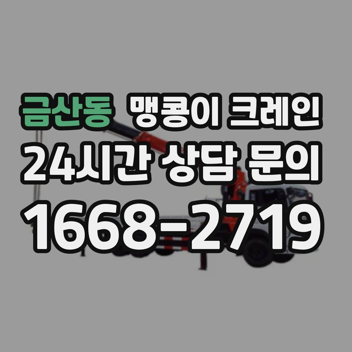 금산동 맹콩이 크레인