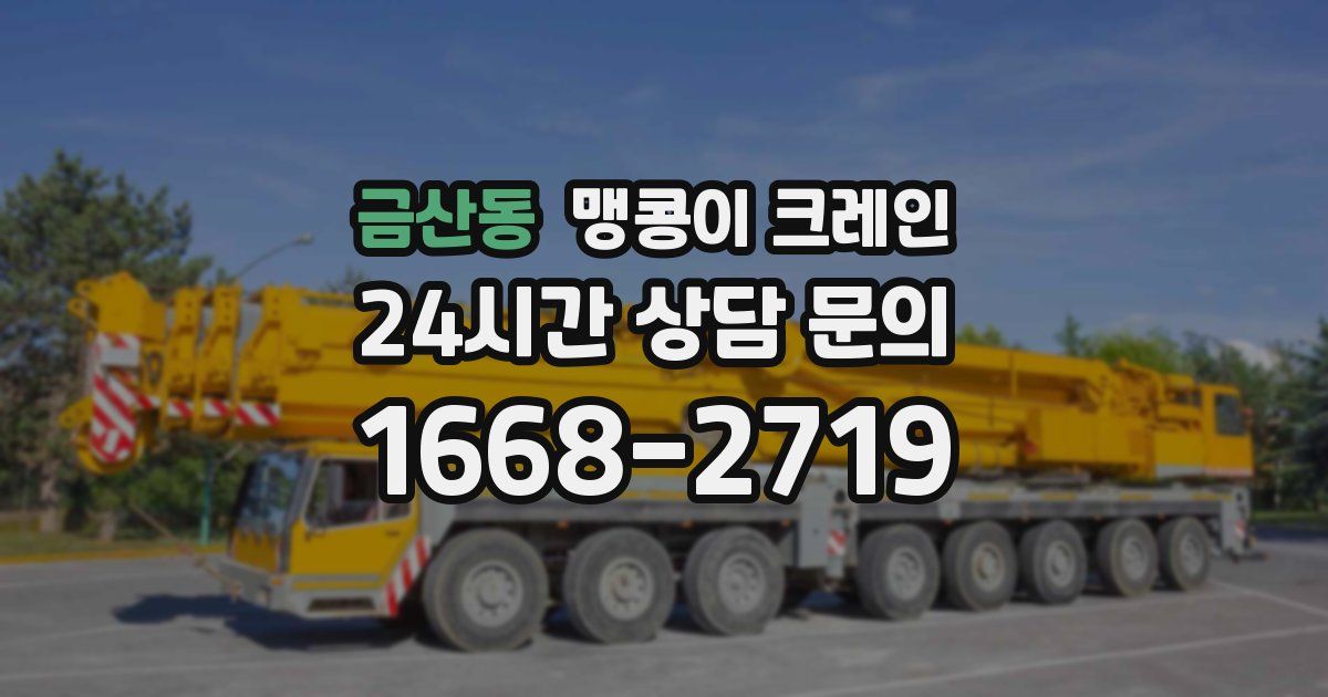 금산동 맹콩이 크레인