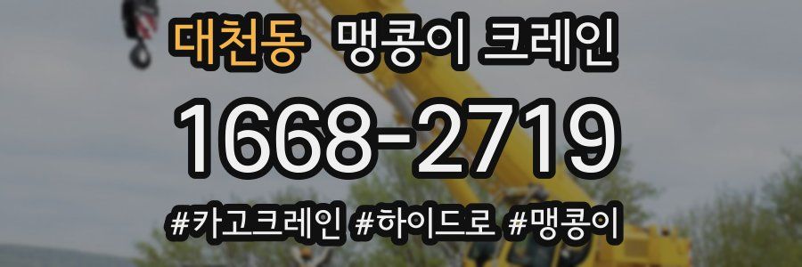 대천동 맹콩이 크레인