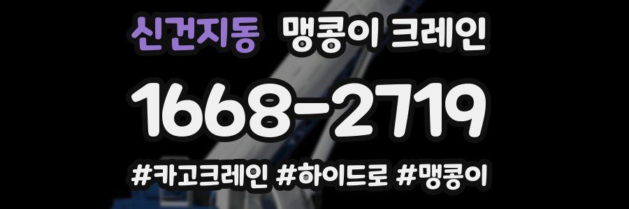 신건지동 맹콩이 크레인