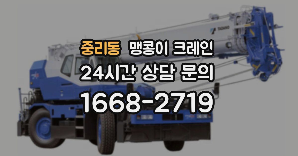 중리동 맹콩이 크레인