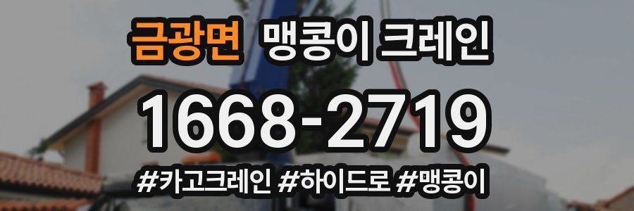 금광면 맹콩이 크레인