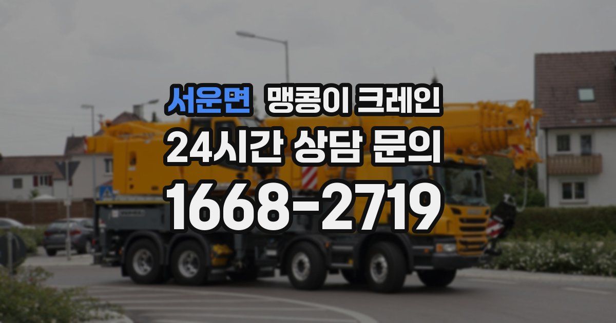 서운면 맹콩이 크레인