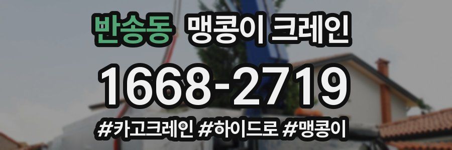반송동 맹콩이 크레인