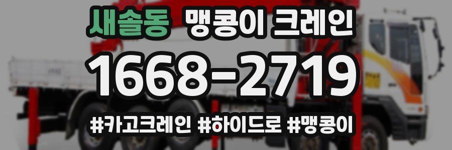 새솔동 맹콩이 크레인