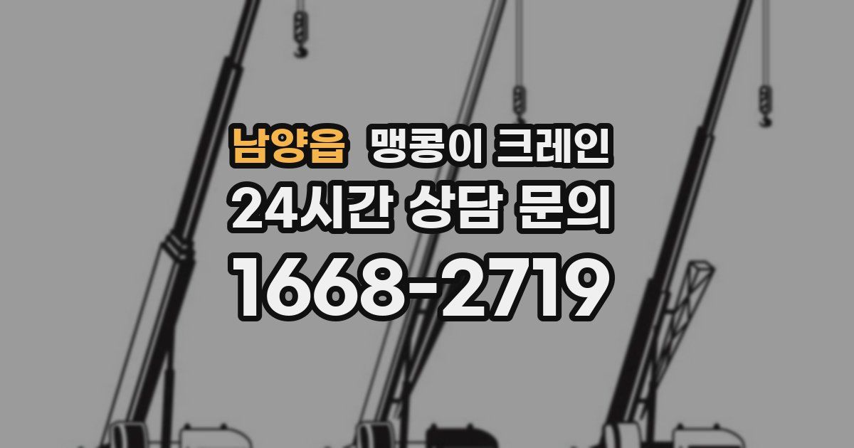남양읍 맹콩이 크레인