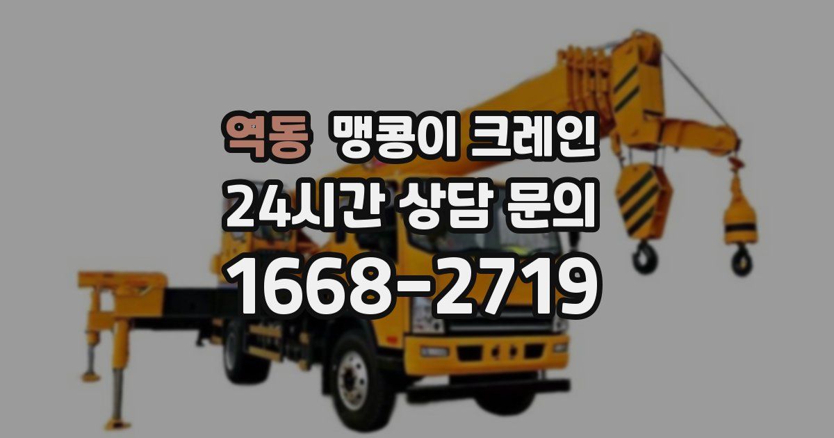 역동 맹콩이 크레인