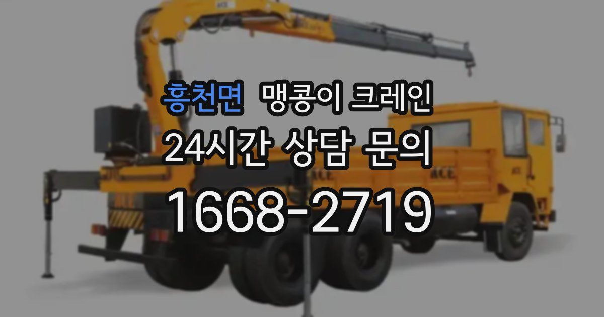 흥천면 맹콩이 크레인