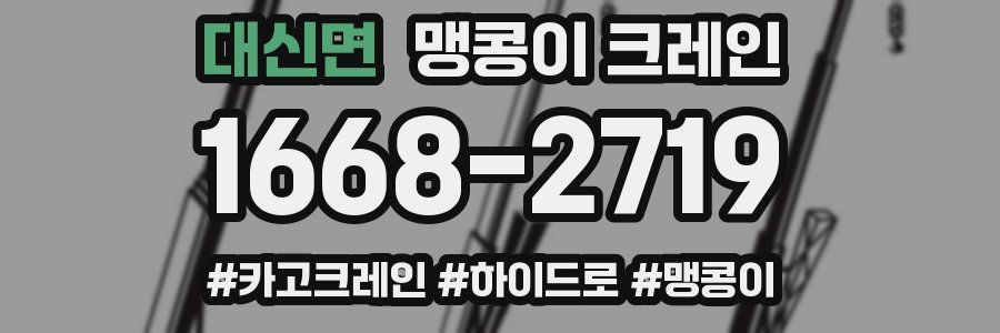 대신면 맹콩이 크레인
