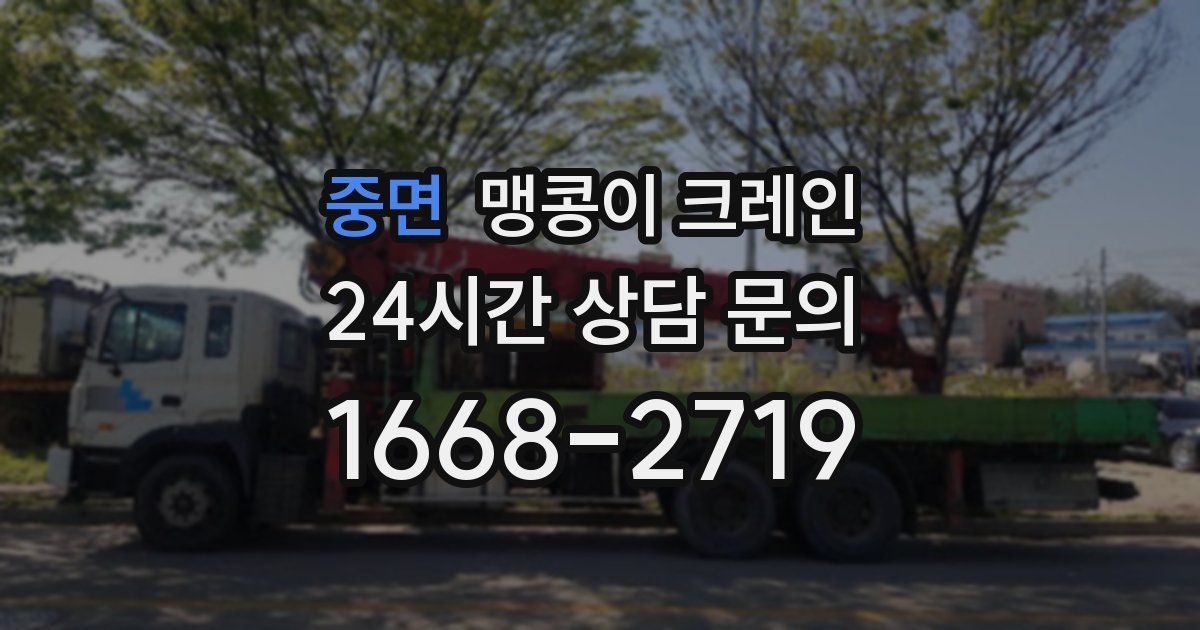 중면 맹콩이 크레인