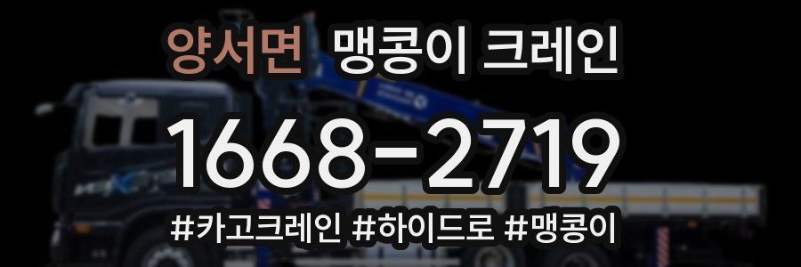 양서면 맹콩이 크레인