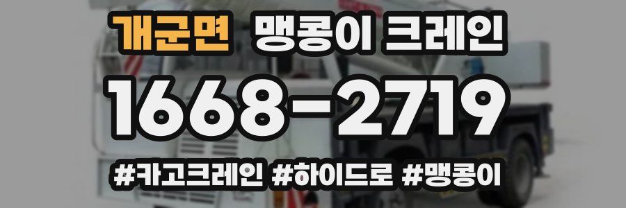 개군면 맹콩이 크레인