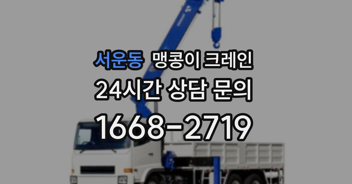 서운동 맹콩이 크레인