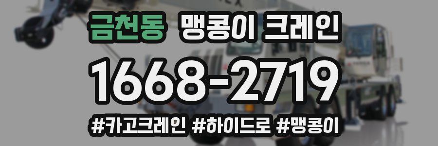 금천동 맹콩이 크레인