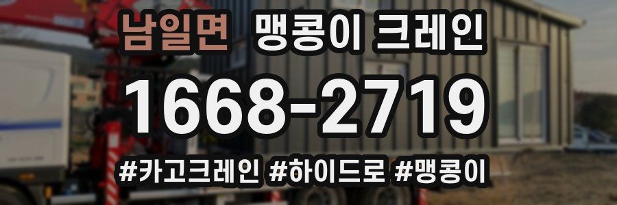 남일면 맹콩이 크레인