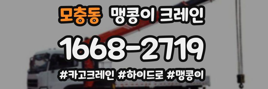 모충동 맹콩이 크레인