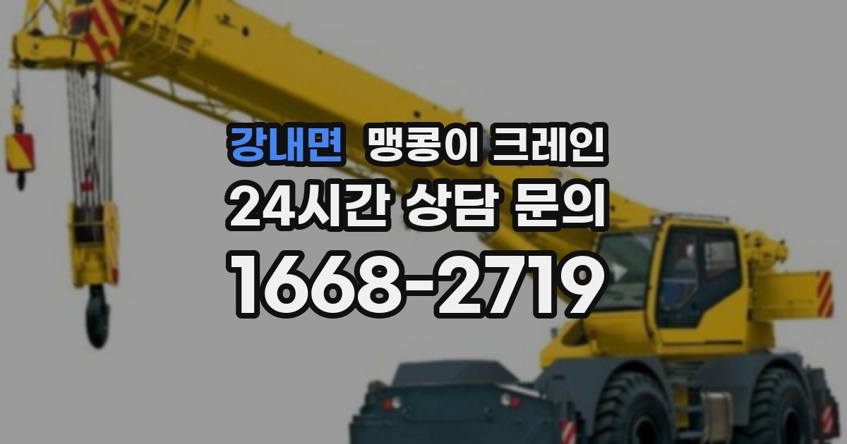 강내면 맹콩이 크레인