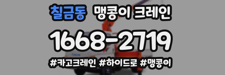 칠금동 맹콩이 크레인