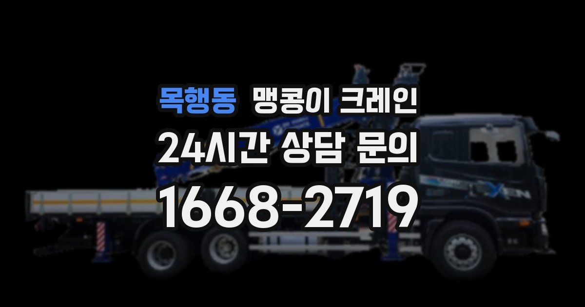 목행동 맹콩이 크레인