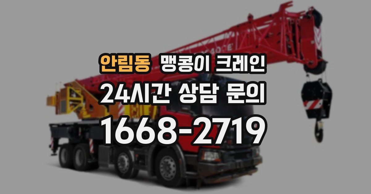 안림동 맹콩이 크레인