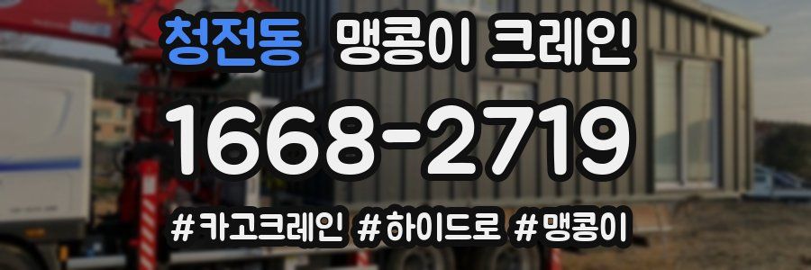 청전동 맹콩이 크레인