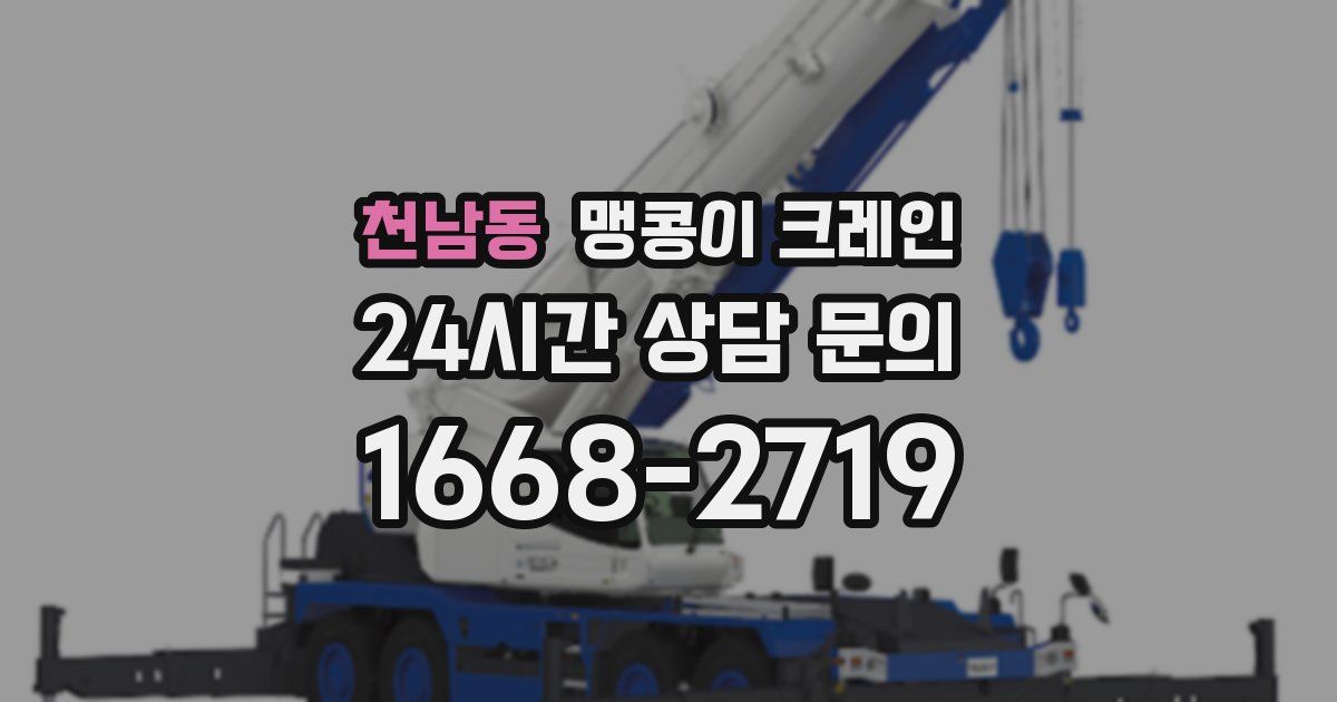 천남동 맹콩이 크레인