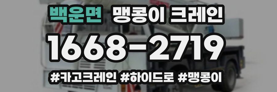 백운면 맹콩이 크레인
