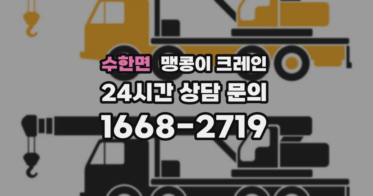 수한면 맹콩이 크레인