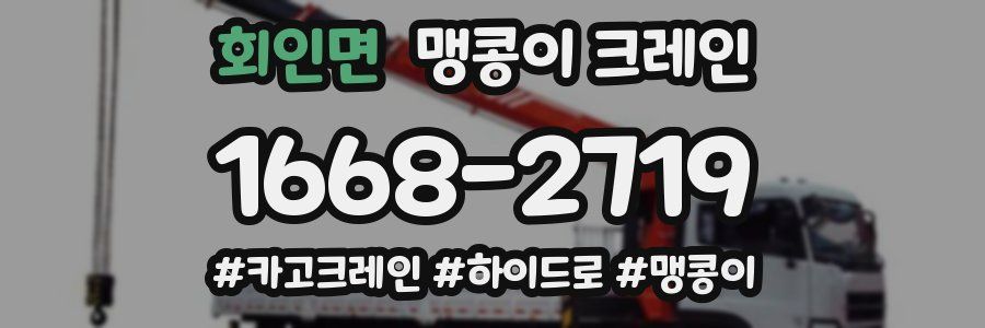 회인면 맹콩이 크레인