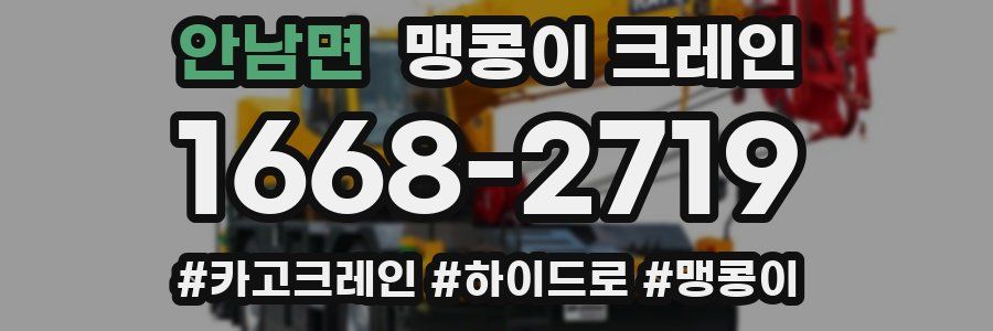안남면 맹콩이 크레인