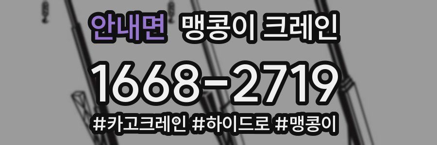 안내면 맹콩이 크레인