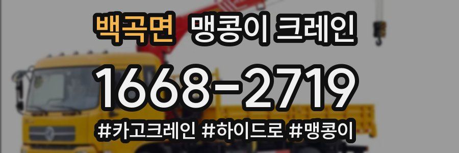 백곡면 맹콩이 크레인
