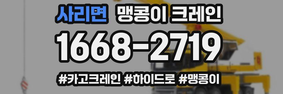 사리면 맹콩이 크레인