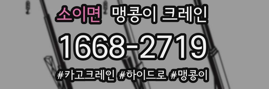 소이면 맹콩이 크레인