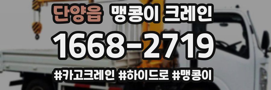 단양읍 맹콩이 크레인