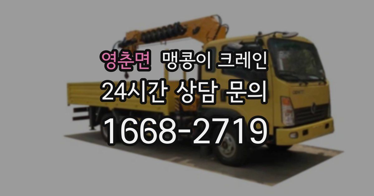 영춘면 맹콩이 크레인