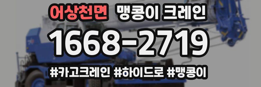 어상천면 맹콩이 크레인
