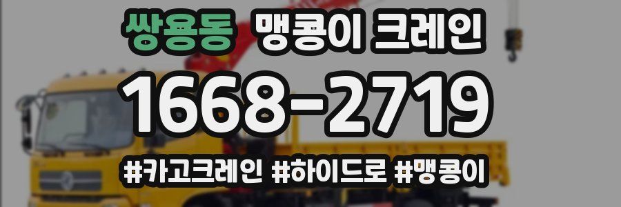 쌍용동 맹콩이 크레인