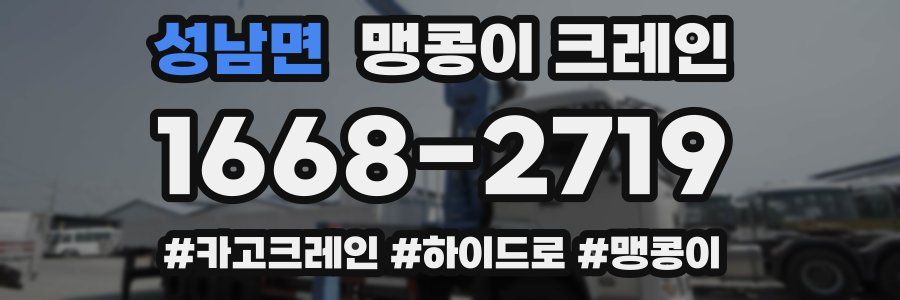 성남면 맹콩이 크레인