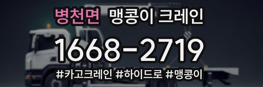 병천면 맹콩이 크레인