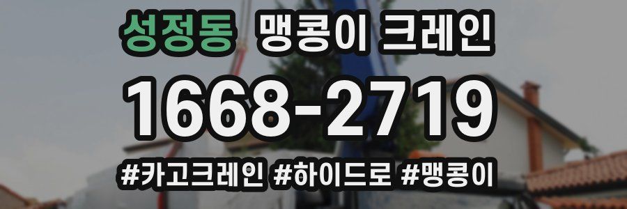 성정동 맹콩이 크레인