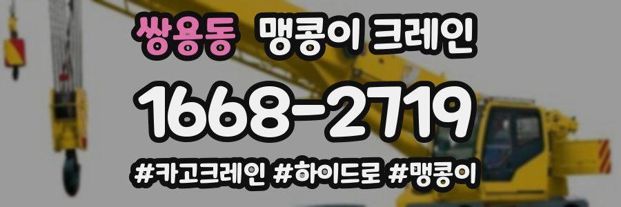 쌍용동 맹콩이 크레인