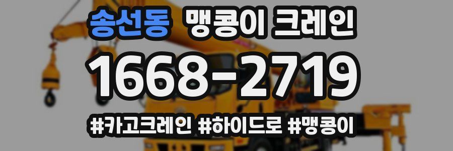 송선동 맹콩이 크레인