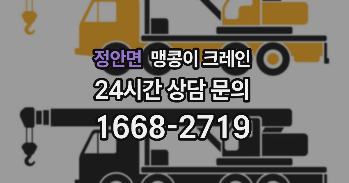 정안면 맹콩이 크레인