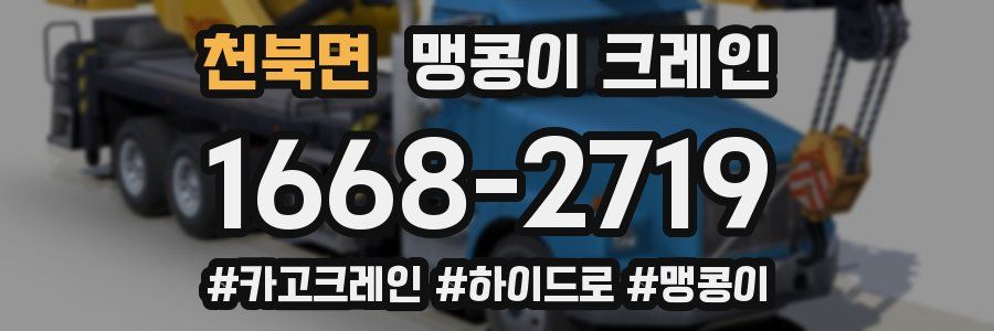 천북면 맹콩이 크레인