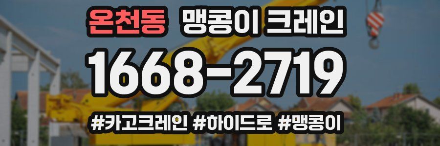 온천동 맹콩이 크레인