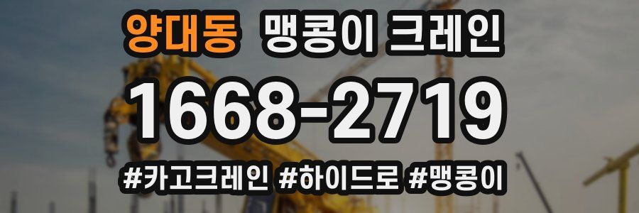 양대동 맹콩이 크레인