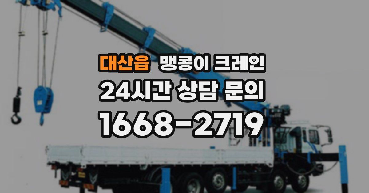 대산읍 맹콩이 크레인